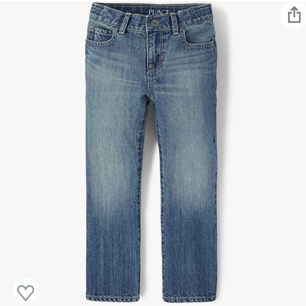 The Children's Place Boys' Basic Bootcut Jeans Size 10 Husky “Pierce Wash.”